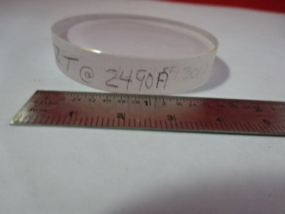 OPTICAL UV ULTRAVIOLET 249 nm FUSED GLASS LENS OPTICS AS IS #91-47