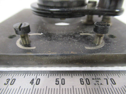 ANTIQUE BAUSCH LOMB OLD STAGE TABLE CASE MICROSCOPE PART AS PICTURED &W1-A-100