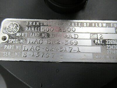 C130 C-130 FUEL TRANSMITTER RATE of FLOW LAC-624317-1 PN 8TJ54GAD2 AIRCRAFT TC-2