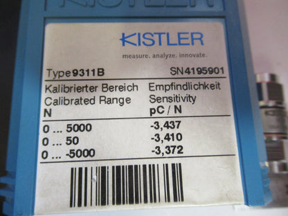 KISTLER SWISS 9311B FORCE LINK LOAD SENSOR PIEZOELECTRIC AS PICTURED &S6-A-77