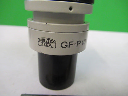 CARL ZEISS GERMANY 10X GF-P EYEPIECE OPTICS MICROSCOPE PART AS PICTURED V8-B-01