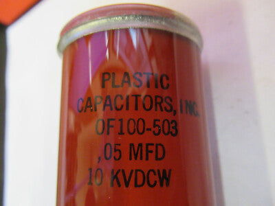 PLASTIC CAPACITOR HIGH VOLTAGE 0.05 MFD 10 KVDCW  ELECTRIC AS PICTURED 8Y-A-33