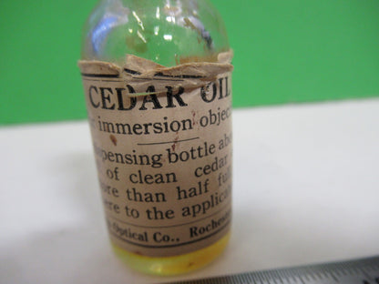 ANTIQUE CEDAR OIL FLASK BAUSCH LOMB MICROSCOPE PART AS PICTURED X3-B-105