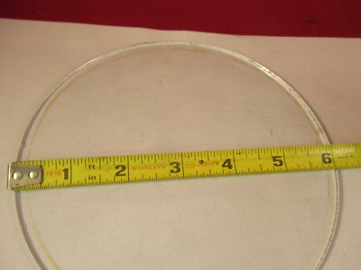 GLASS PLATE 6" DIAMETER STAGE MICROSCOPE PART OPTICS AS PICTURED &FT-4-35