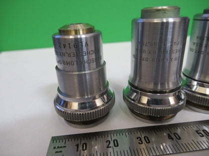 LOT OBJECTIVES LENSES BAUSCH LOMB MICROSCOPE PART AS PICTURED &S9-B-53
