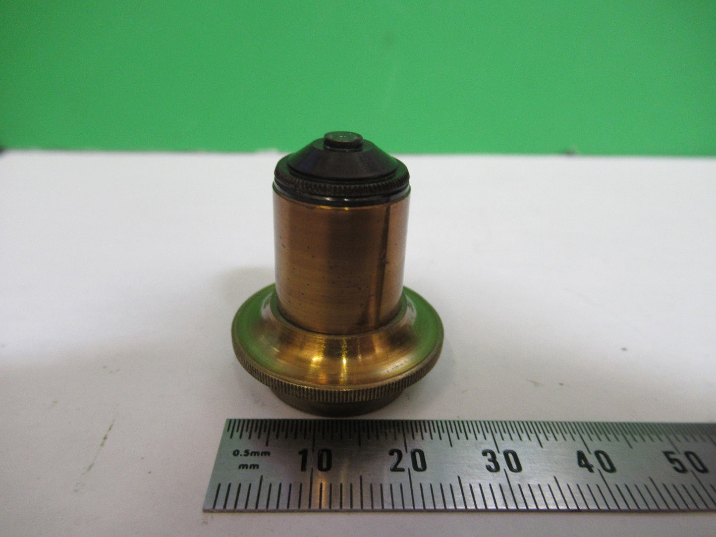 ANTIQUE BRASS H CROUCH LONDON LENS OBJECTIVE MICROSCOPE PART AS PICTURED T6-A-33