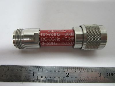 NARDA ATTENUATOR DC-6 GHz FREQUENCY 20dB RF MICROWAVE BIN#A1-M-2