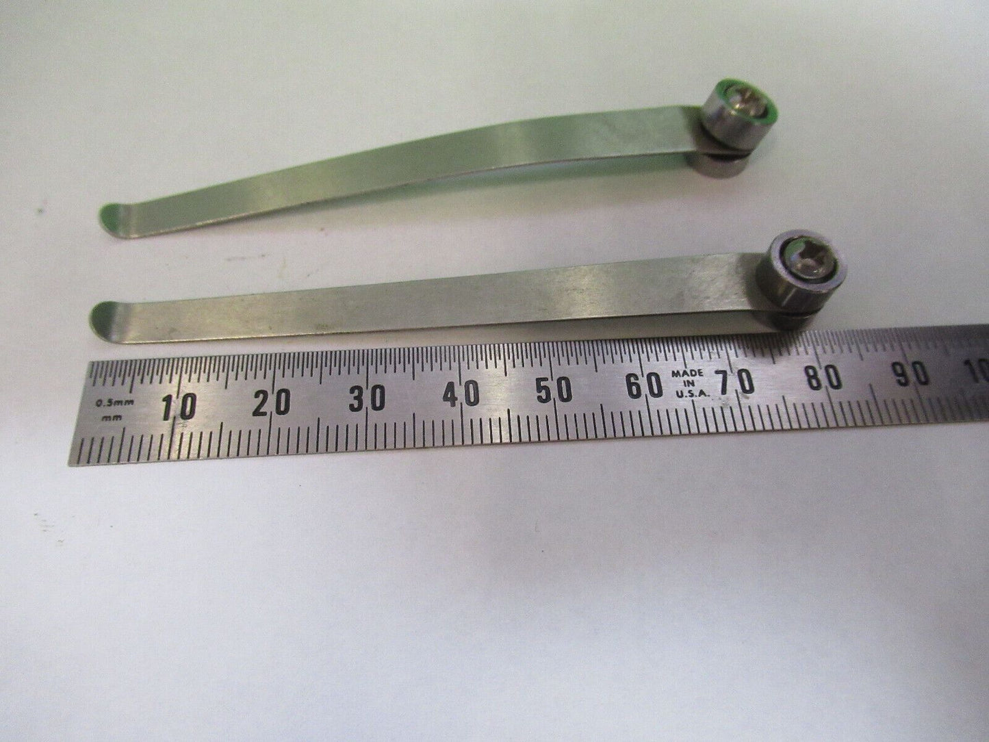 GENERIC PAIR CLIPS STAGE MICROSCOPE PART AS PICTURED #R7-B-15x