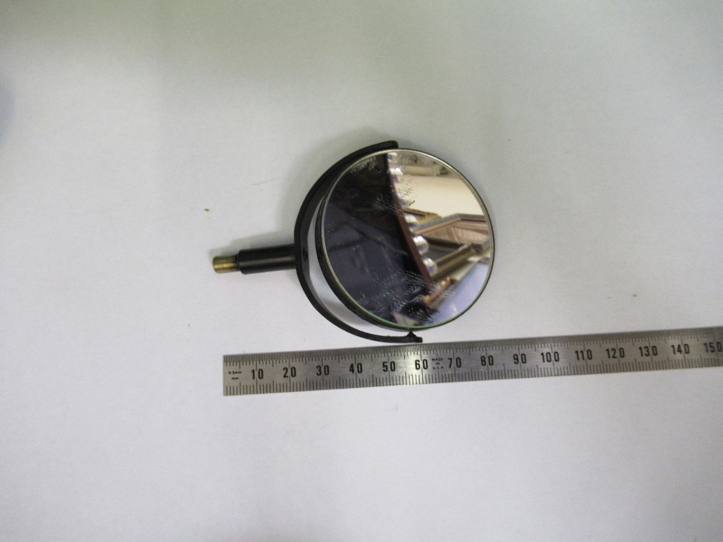 ANTIQUE BAUSCH LOMB MIRROR ASSEMBLY OPTICS MICROSCOPE PART AS PICTURED U9-A-13