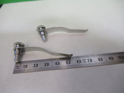 SPENCER AO USA PAIR CLIPS STAGE MICROSCOPE PART AS PICTURED X9-B-04