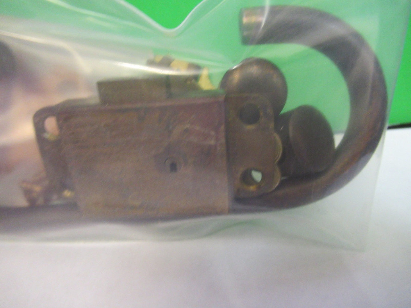 ANTIQUE SPENCER AO  LOCK + KEY + HANDLE MICROSCOPE PART AS PICTURED Y3-B-09