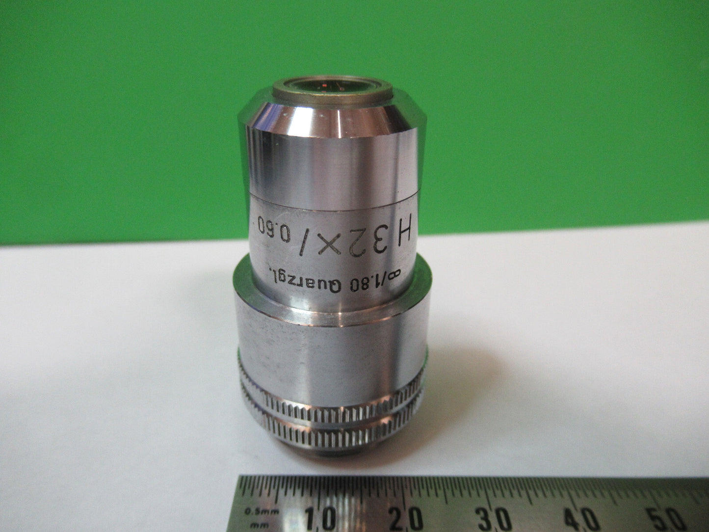 LEITZ WETZLAR H32X QUARTZ GLASS OBJECTIVE MICROSCOPE PART AS PICTURED &R2-A-05