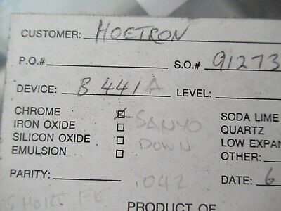 COLLECTABLE PHOTOMASK HOETRON ELECTRONIC COMPONENTS RARE AS PICTURED &F5-A-119