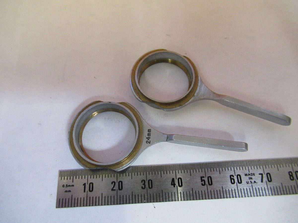 Lot 2 Ea Objective Handles Bausch & Lomb Pol Microscope Part