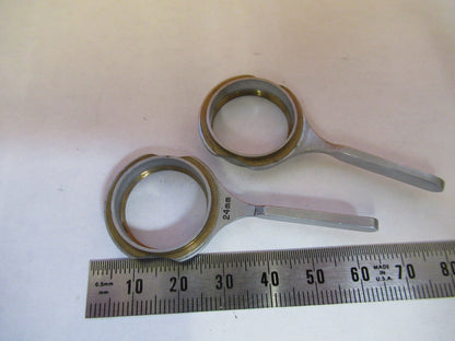 Lot 2 Ea Objective Handles Bausch & Lomb Pol Microscope Part