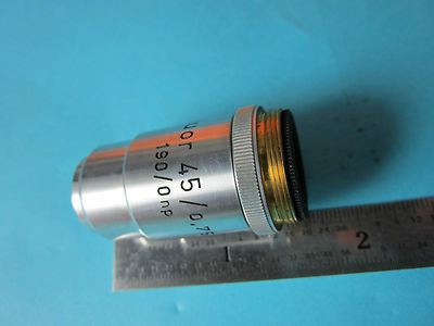 OPTICAL MICROSCOPE PART OBJECTIVE REICHERT AUSTRIA FLUOTAR 45X OPTICS BIN#D2-22