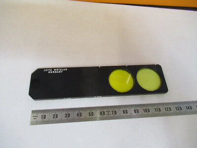 Ernst Leitz Wetzlar Slide Yellow Filter Optics Microscope Part