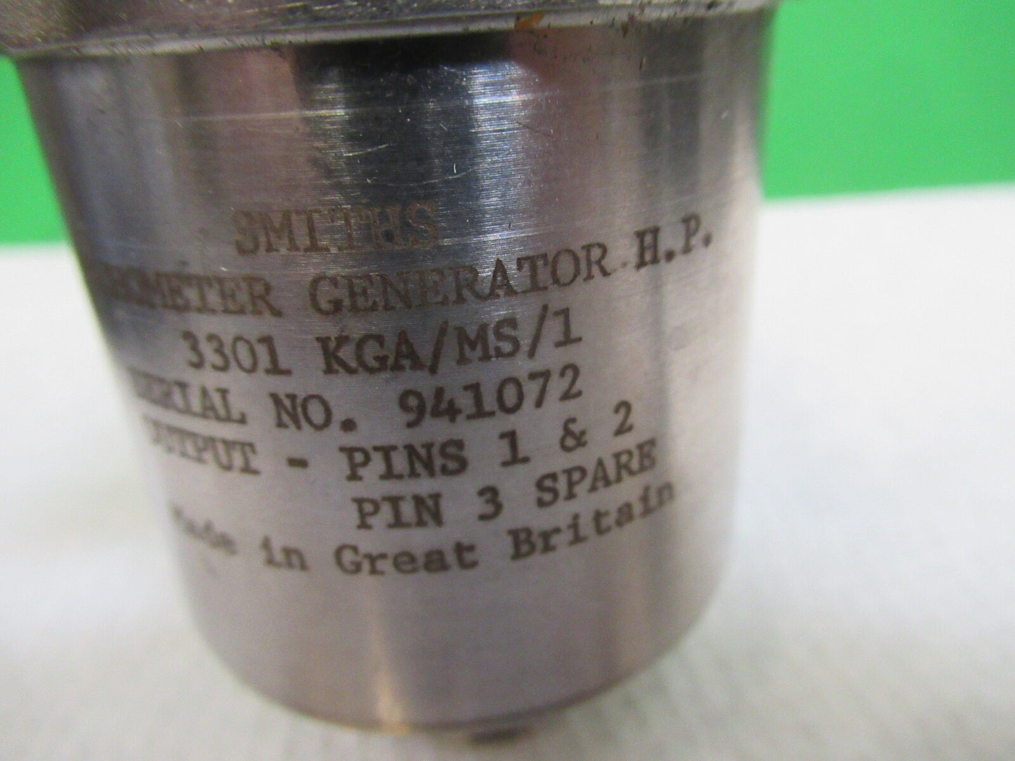 FOR PARTS TACHOMETER GENERATOR 3301 KGA/MS/1 SMITHS UK AS IS AS PICTURED 18-FT-8