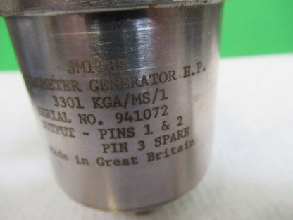 FOR PARTS TACHOMETER GENERATOR 3301 KGA/MS/1 SMITHS UK AS IS AS PICTURED 18-FT-8