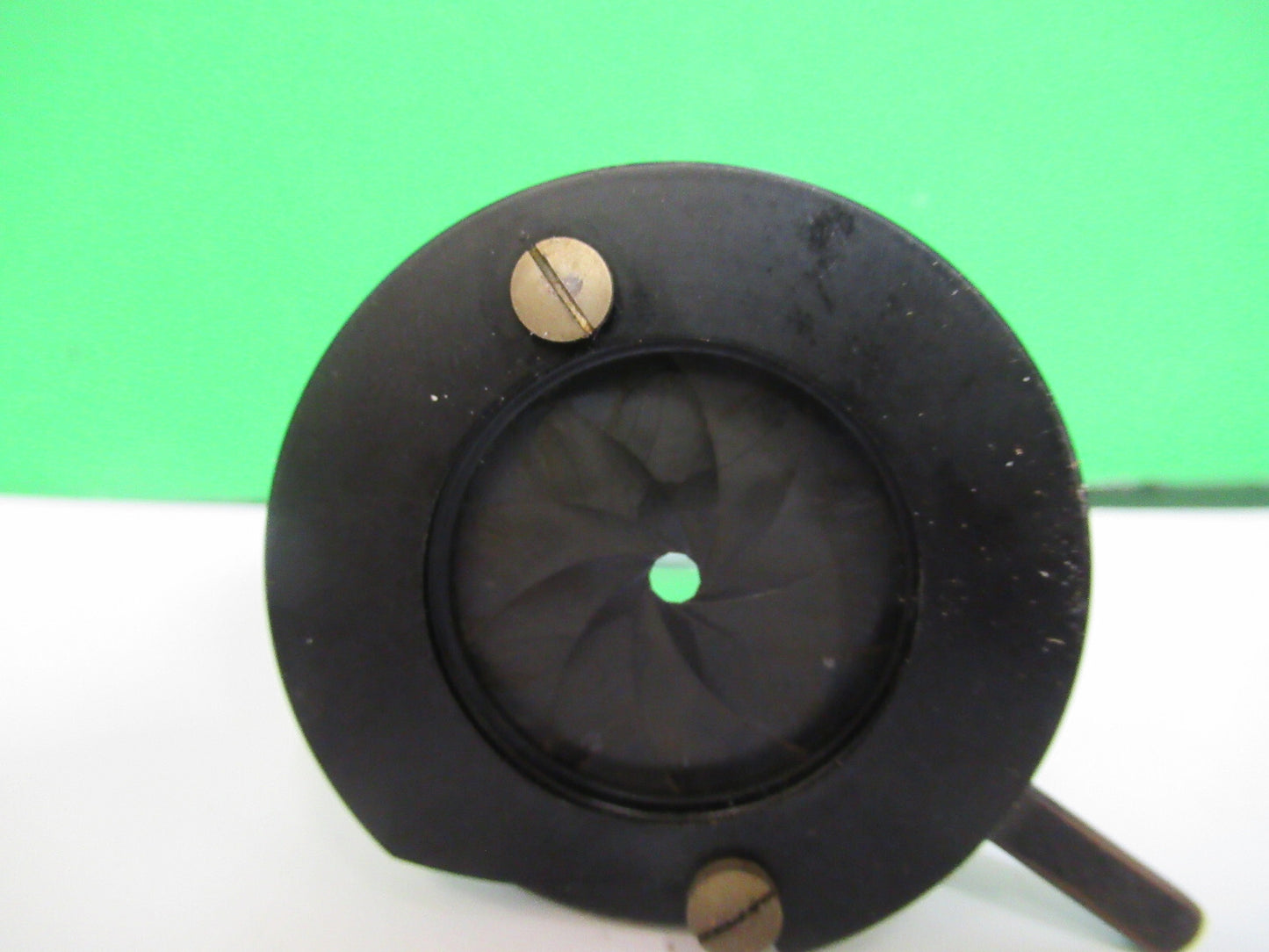 CBS KASSEL ANTIQUE CONDENSER +IRIS OPTICS MICROSCOPE PART AS PICTURED X5-A-73