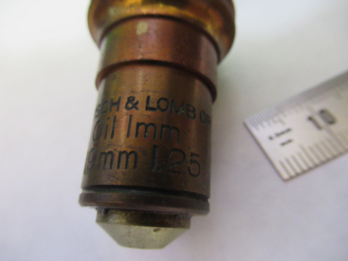 ANTIQUE BAUSCH LOMB BRASS OBJECTIVE 1.9mm MICROSCOPE PART AS PICTURED S7-A-31