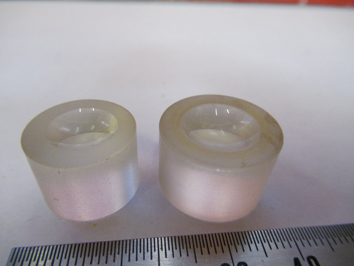 LOT 2ea OPTICAL GLASS LENS PLANO CONCAVE PL-CC OPTICS X3-B-61