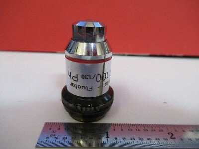 WILD HEERBRUGG OBJECTIVE FLUOR HI 100X PH MICROSCOPE PART AS PICTURED &A9-A-103