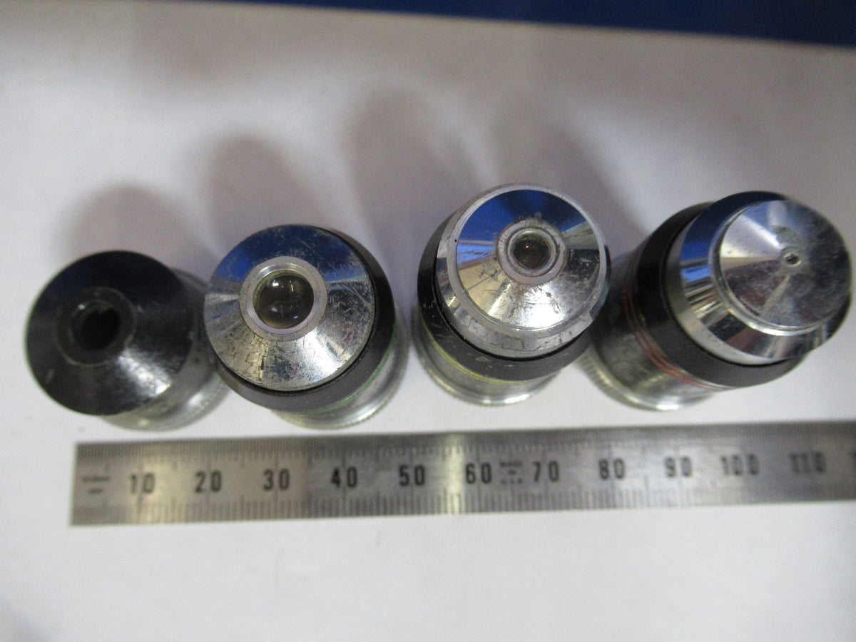 Lot Objectives Lenses Steindorff Optics Microscope Part