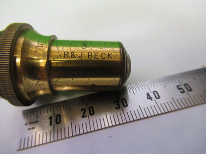 R & J. Beck London Antique Brass Objective Microscope Part