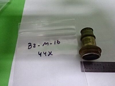 MIKROSKOPTEIL OBJEKTIV VINTAGE MESSING SPENCER 44X OPTIK WIE BESEHEN #B2-M-16