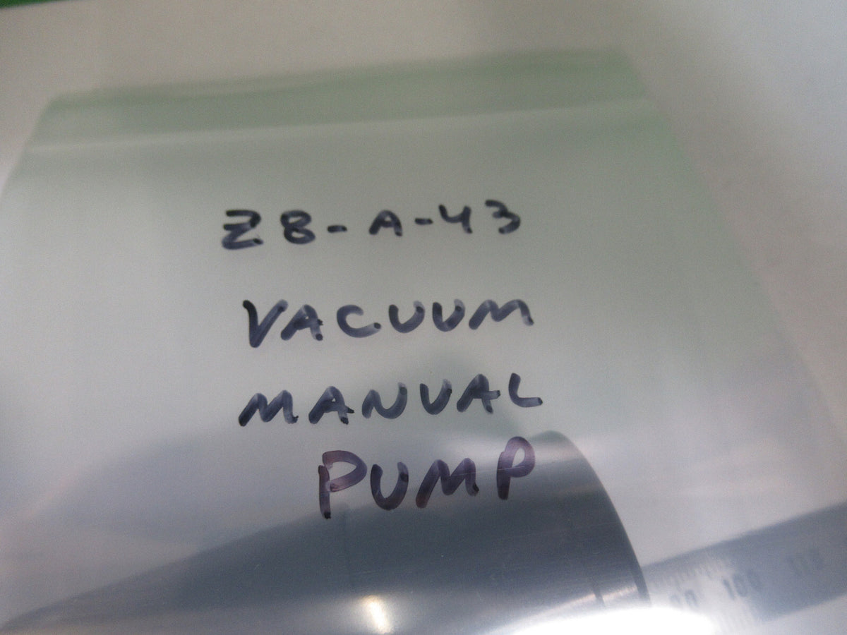 Small Manual Plunger Vacuum Assembly Chuck Part