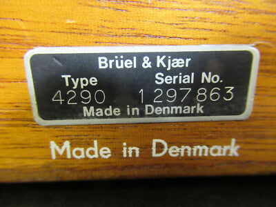 BRUEL KJAER DENMARK 4290 HIGH FREQUENCY SHAKER FOR ACCELEROMETER AS PICTURED td4