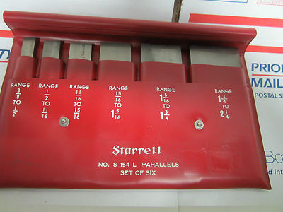 STARRETT BROWN SHARPE 154 L PARALLELS SET AS IS METROLOGY INSPECTION BIN#25