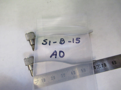 AO SPENCER PAIR CLIPS STAGE MICROSCOPE PART OPTICS AS PICTURED S1-B-15