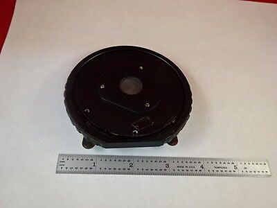 MICROSCOPE PART UNKNOWN SPECIMEN TABLE STAGE + CLIPS AS IS #G3-B-05