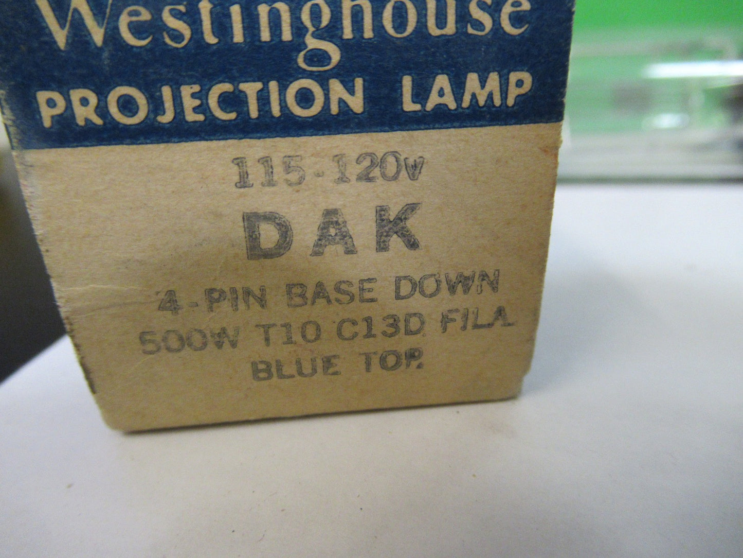 LAMP BULB WESTINGHOUSE DAK PROJECTOR LAMP  500W 120V AS PICTURED W3-C-14