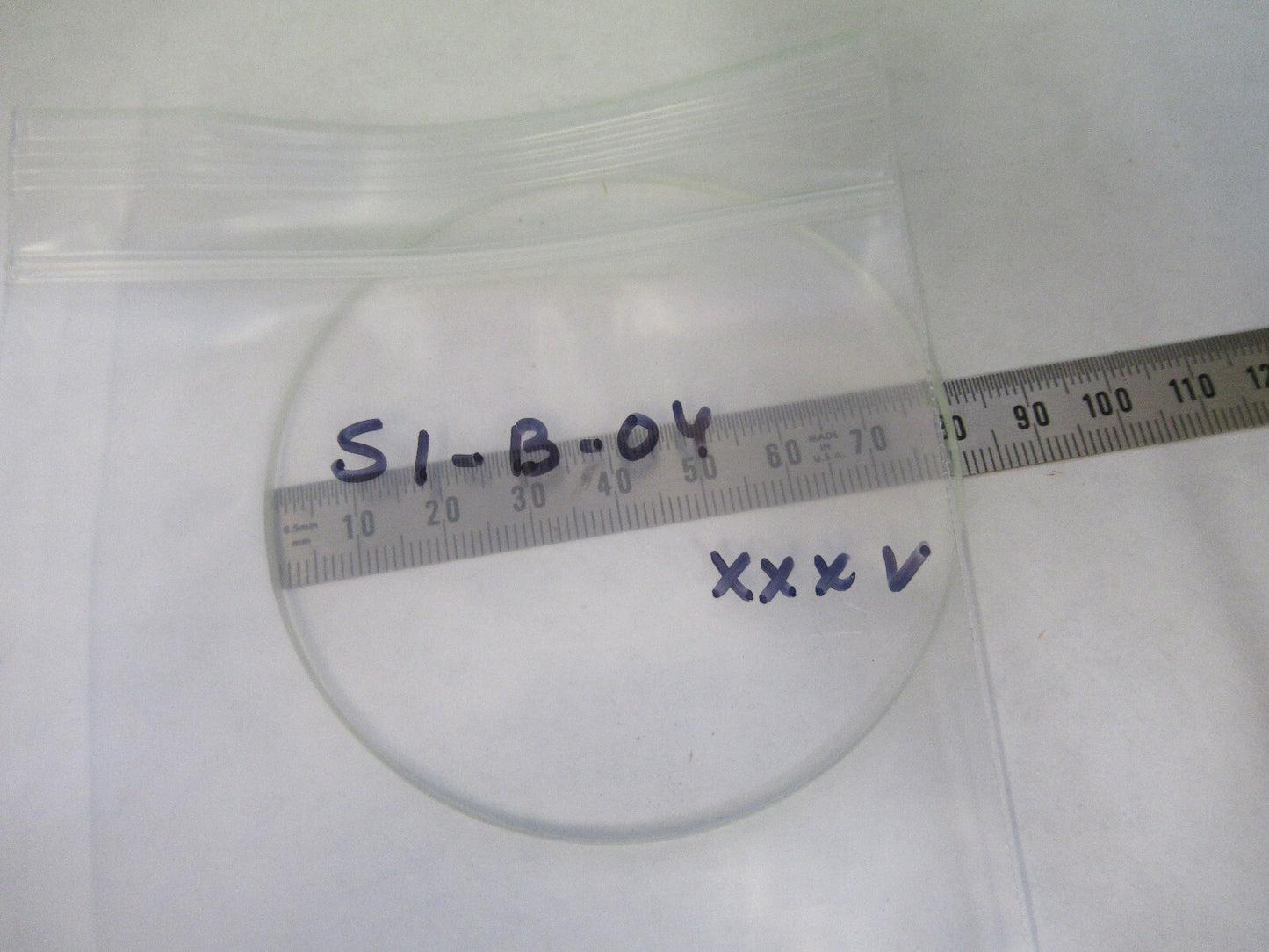 OPTICAL BK7 FLAT GLASS WINDOW OPTICS STAGE MICROSCOPE 80mm AS PICTURED S1-B-04