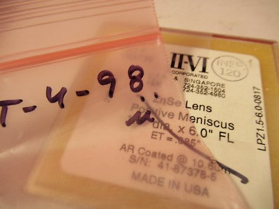 Optical Zinc Selenide ZnSe Infrared Lens Pl-cc Laser Optics