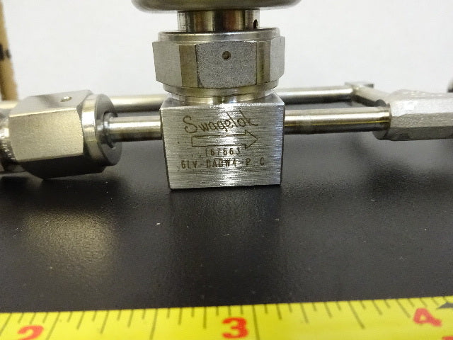 FOR PARTS SWAGELOK ASSEMBLY VALVE marked bad FITTINGS OK SOLD AS IS #TB-3