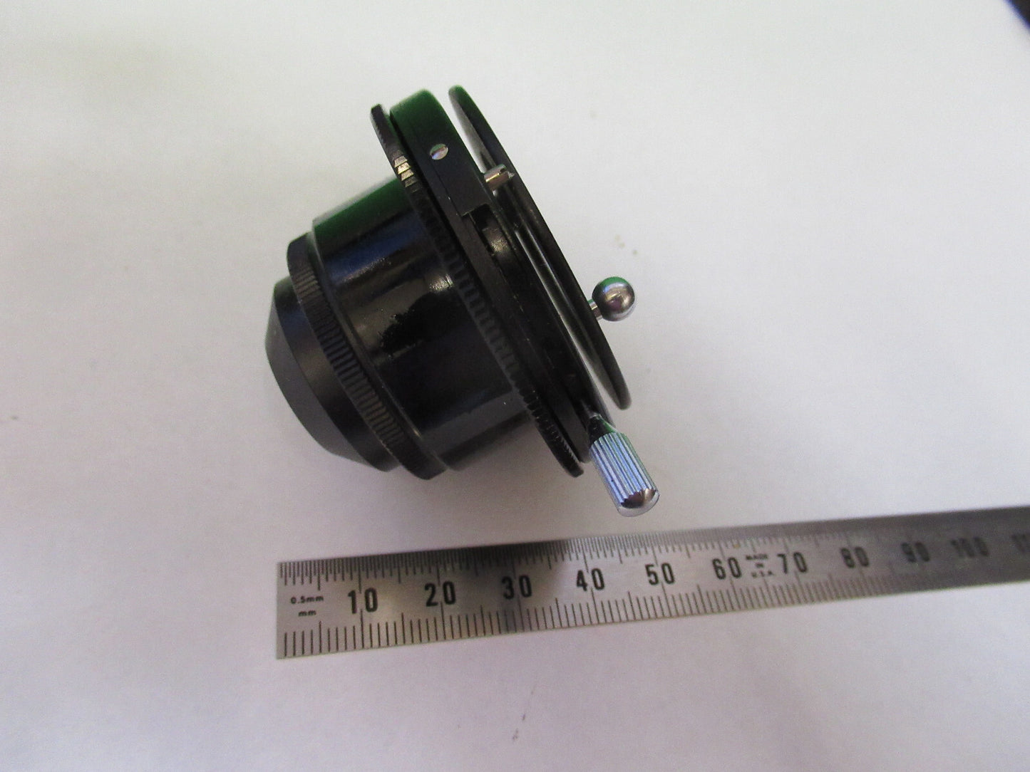 MICROSCOPE PART OPTICAL KENT TOKYO CONDENSER IRIS ASSEMBL OPTICS AS PIC #G2-A-66