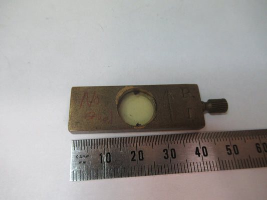 Antique Brass Lambda Pol Slide UK England Microscope Part