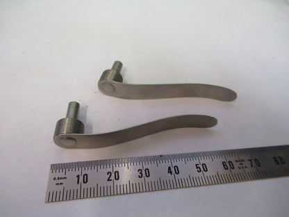 Antique Bausch & Lomb Pair Clips Microscope Part