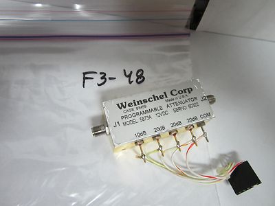 RF WEINSCHEL PROGRAMMABLE ATTENUATOR MICROWAVE FREQUENCY RACAL BIN#F3-48