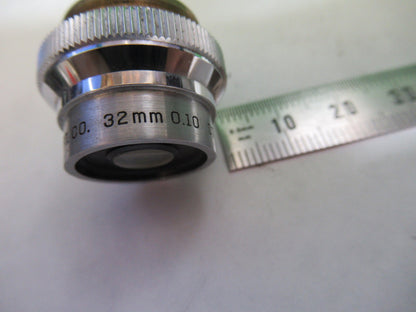 BAUSCH OBJECTIVE 32mm LENS STRAIN FREE POL POLARIZATION MICROSCOPE PART &G7-A-25