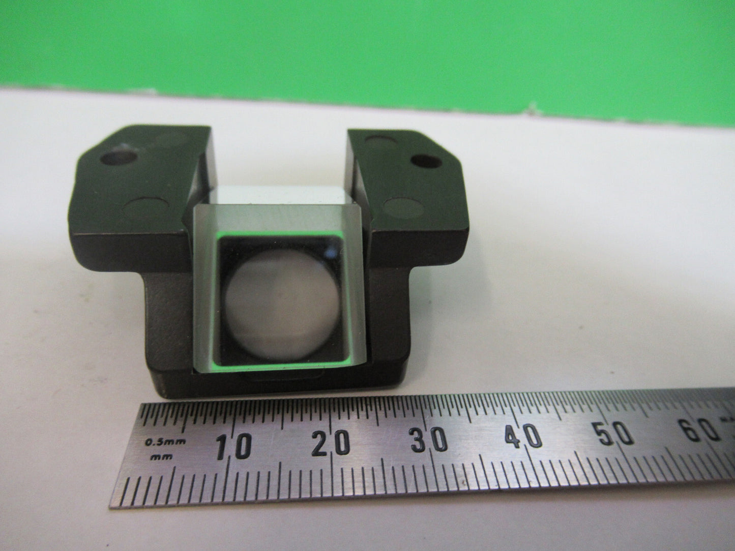 MICROSCOPE PART BAUSCH LOMB GLASS PRISM MOUNTED OPTICS AS PICTURED 80-B-10