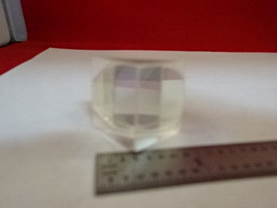 MICROSCOPE PART PRISM ASSEMBLY [chip on edge] OPTICS AS IS #AM-50
