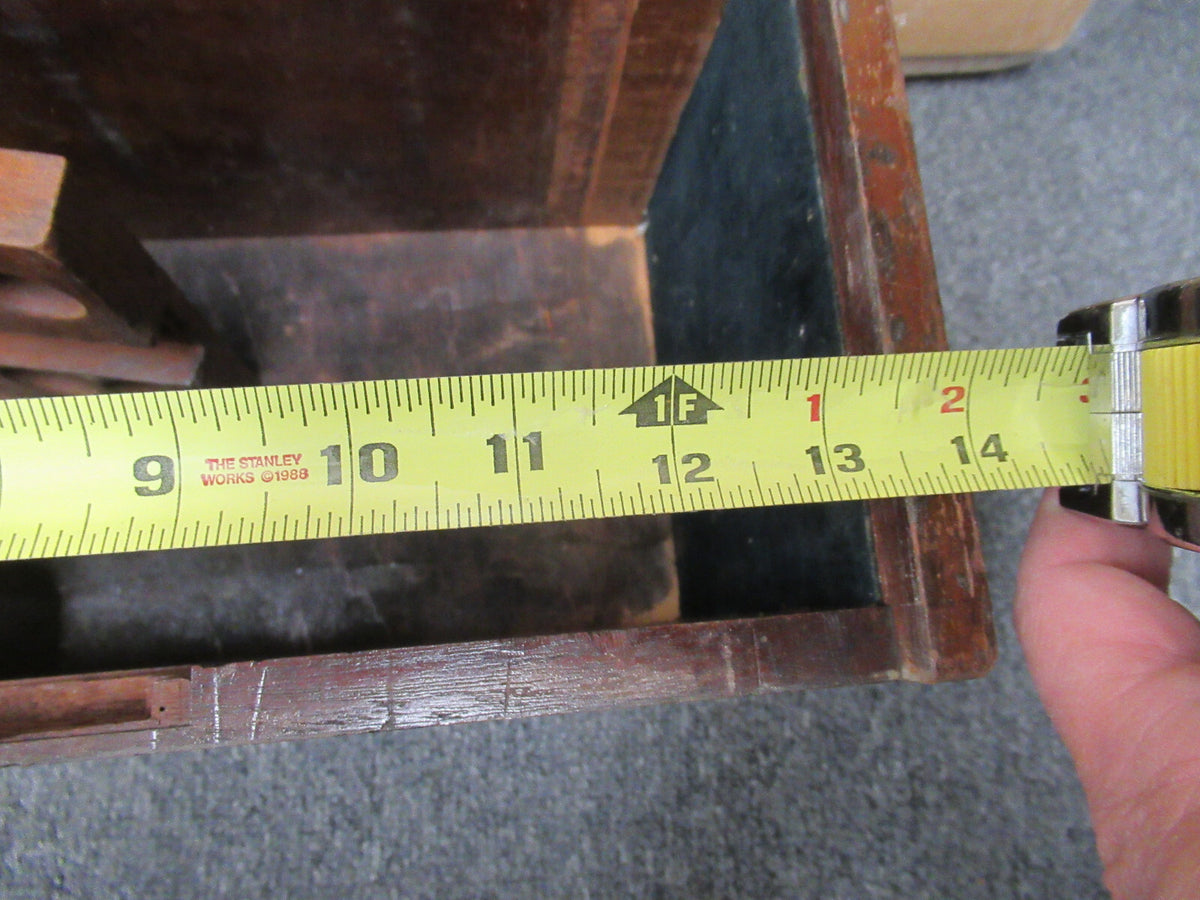 ANTIQUE EMPTY WOOD CASE REICHERT AUSTRIA MICROSCOPE PART AS PICTURED &LOB