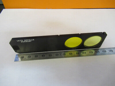Ernst Leitz Wetzlar Slide Yellow Filter Optics Microscope Part