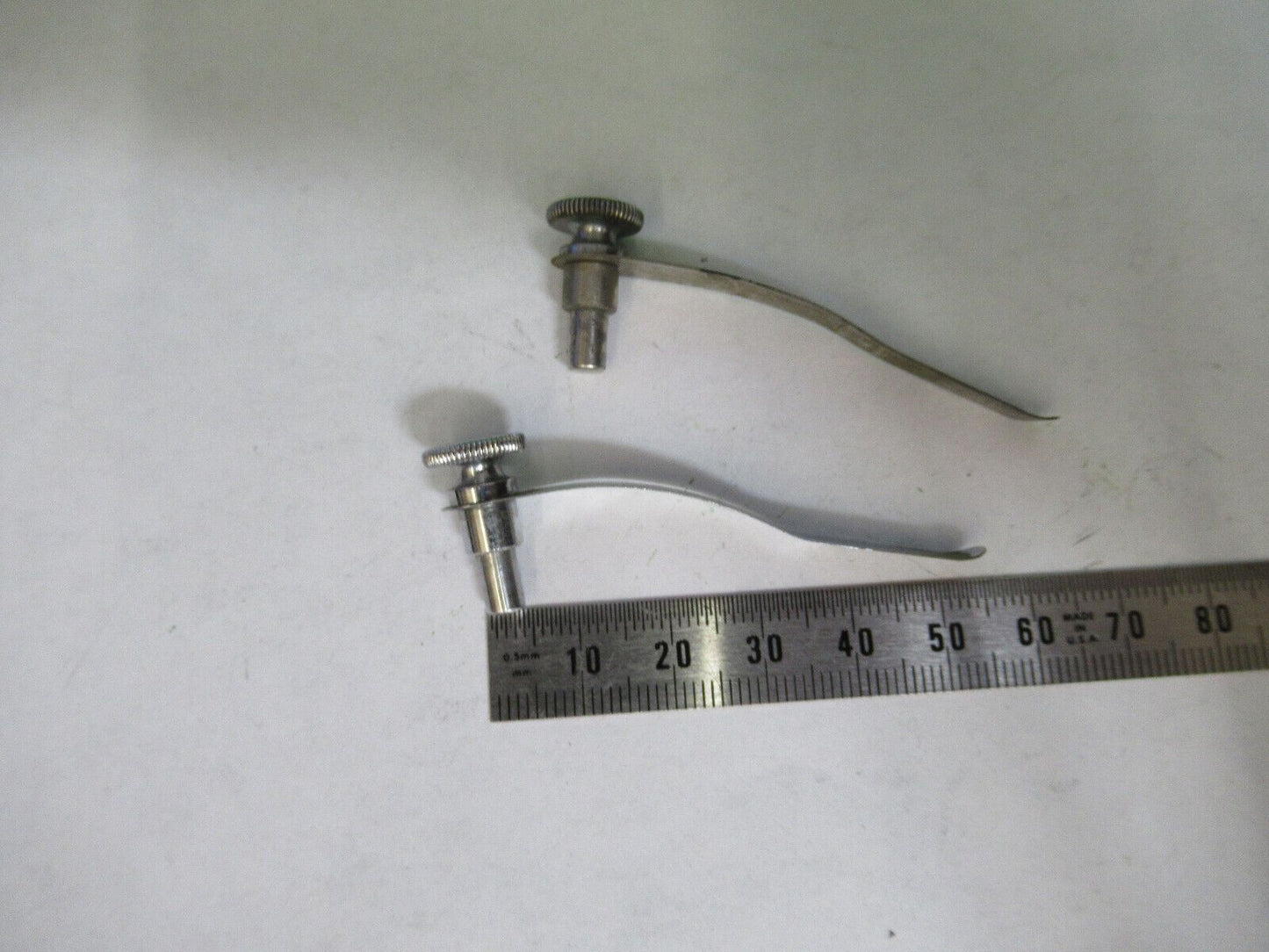 ANTIQUE SPENCER AO PAIR of CLIPS STAGE MICROSCOPE AS PICTURED &Z1-A-121