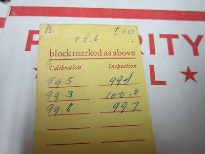 METROLOGY INSPECTION ROCKWELL HARDNESS TEST STANDARD BIN#5-23